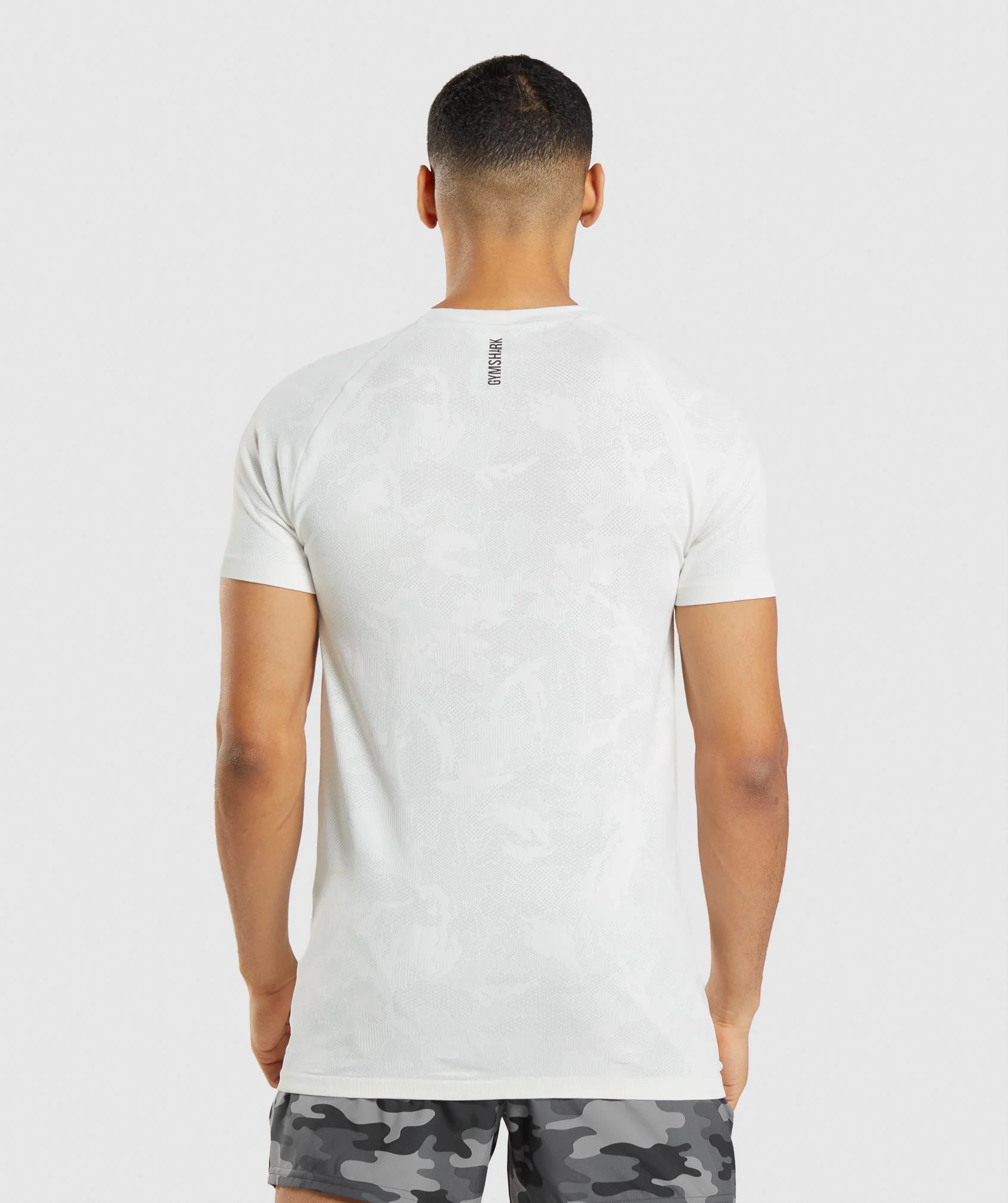 Geo Seamless T-Shirt White/Light Grey