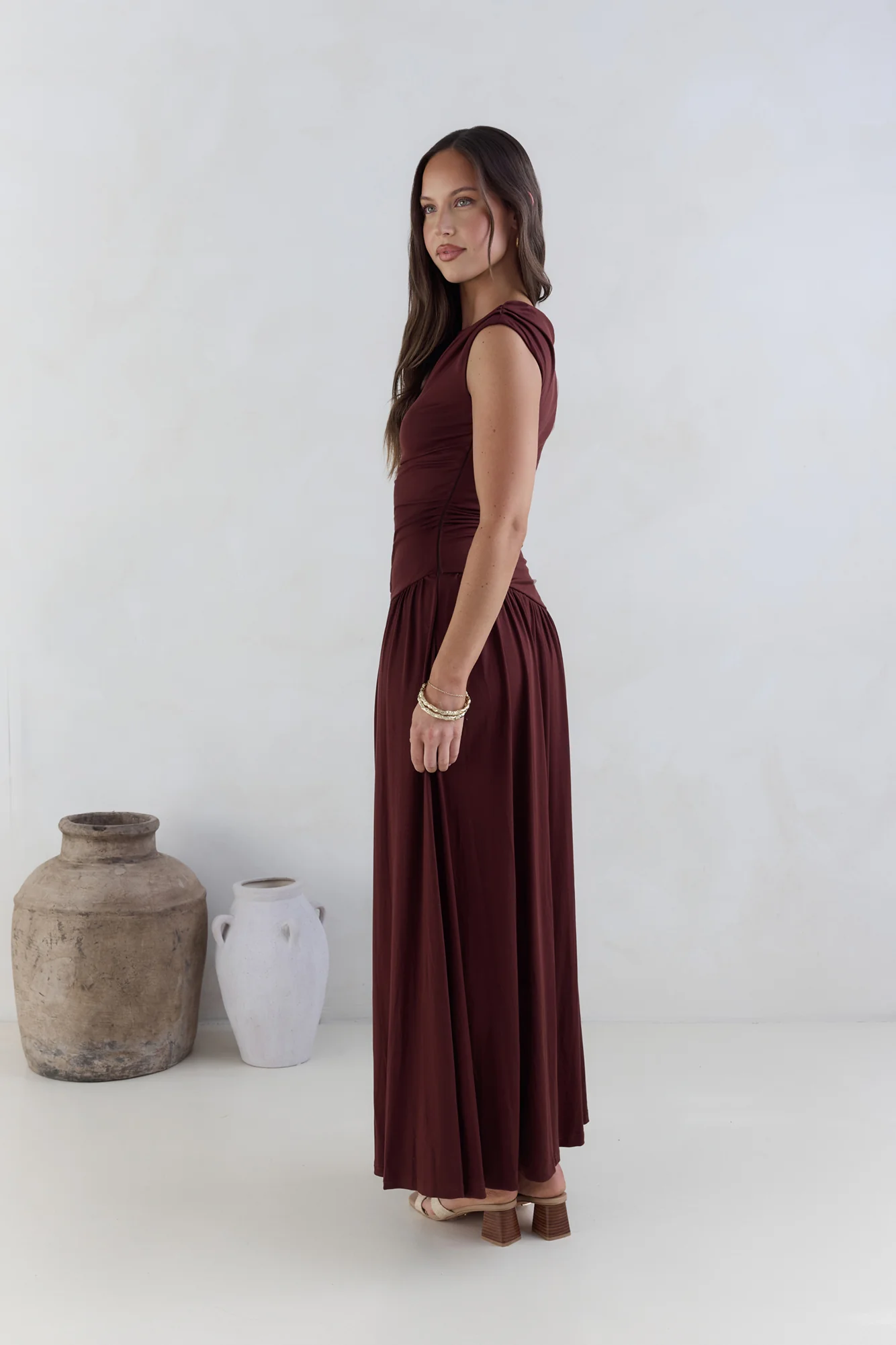 Soluna Maxi Dress Brown