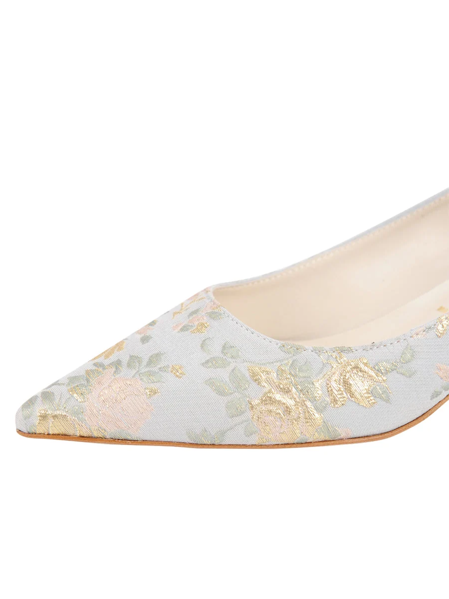 Bryn Kitten Heel Brocade