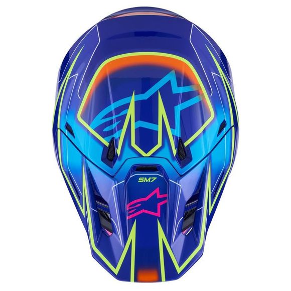 Casque cross Alpinestars S-M7 CAST 2026 - Bleu / RoseRef : AP4045