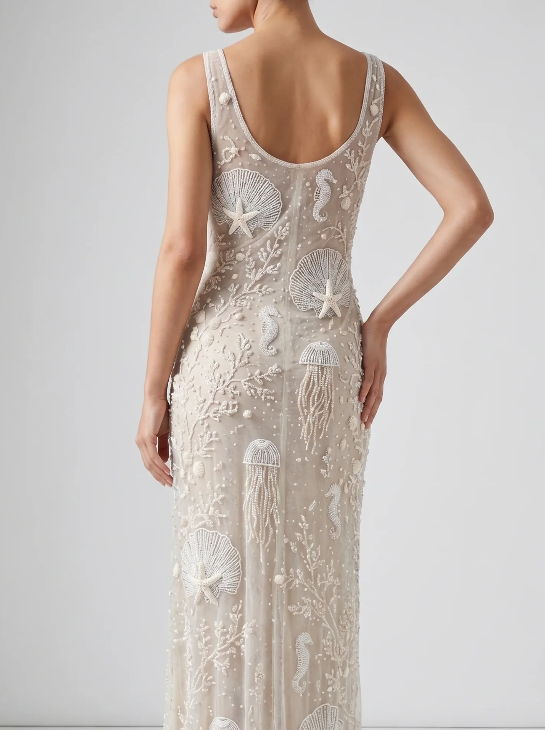 Coralie White Sheer Maxi Dress