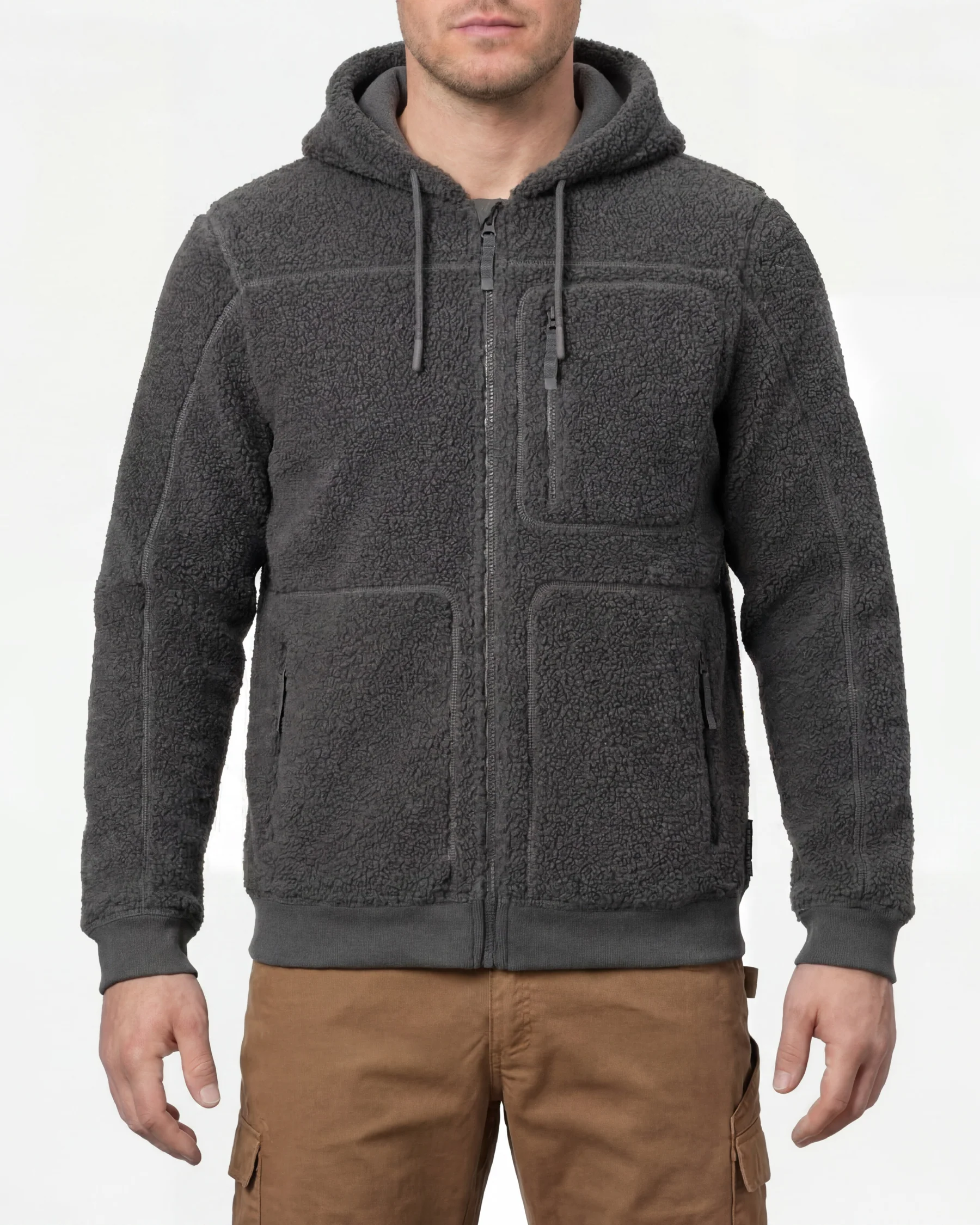 Hooded Sherpa Fleece Jacket e.s.e:pic