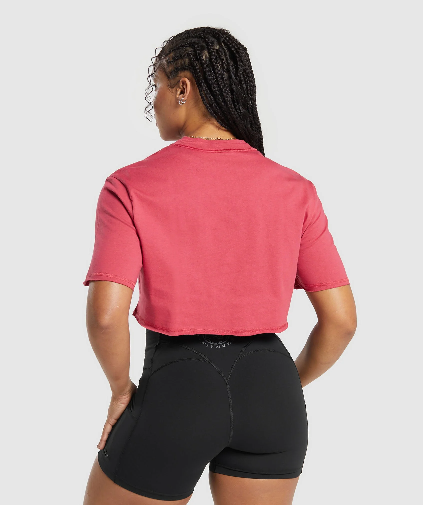 Legacy Graphic Crop Top Vintage Pink