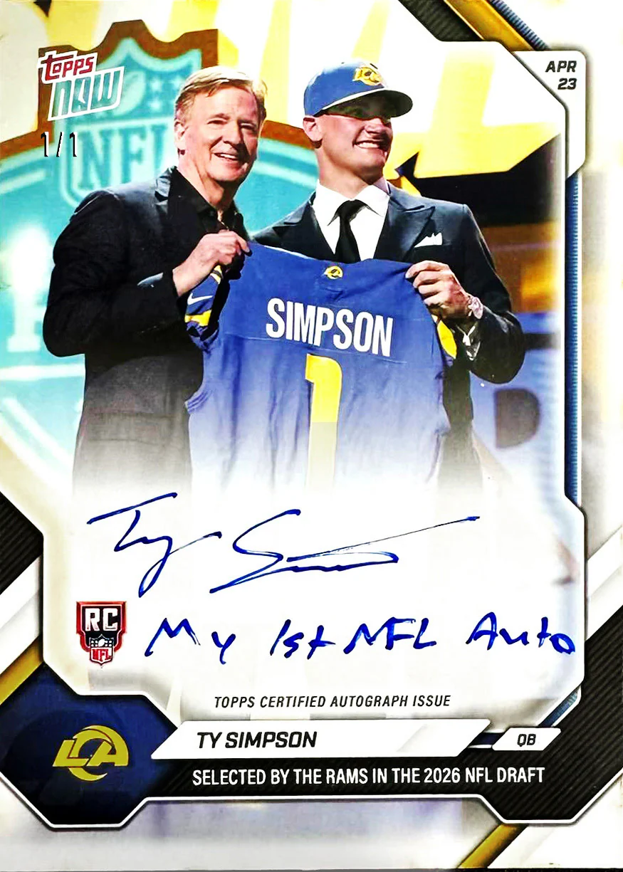 Ty Simpson - 2026 NFL Topps NOW® - Card TSIM - PR: 12406