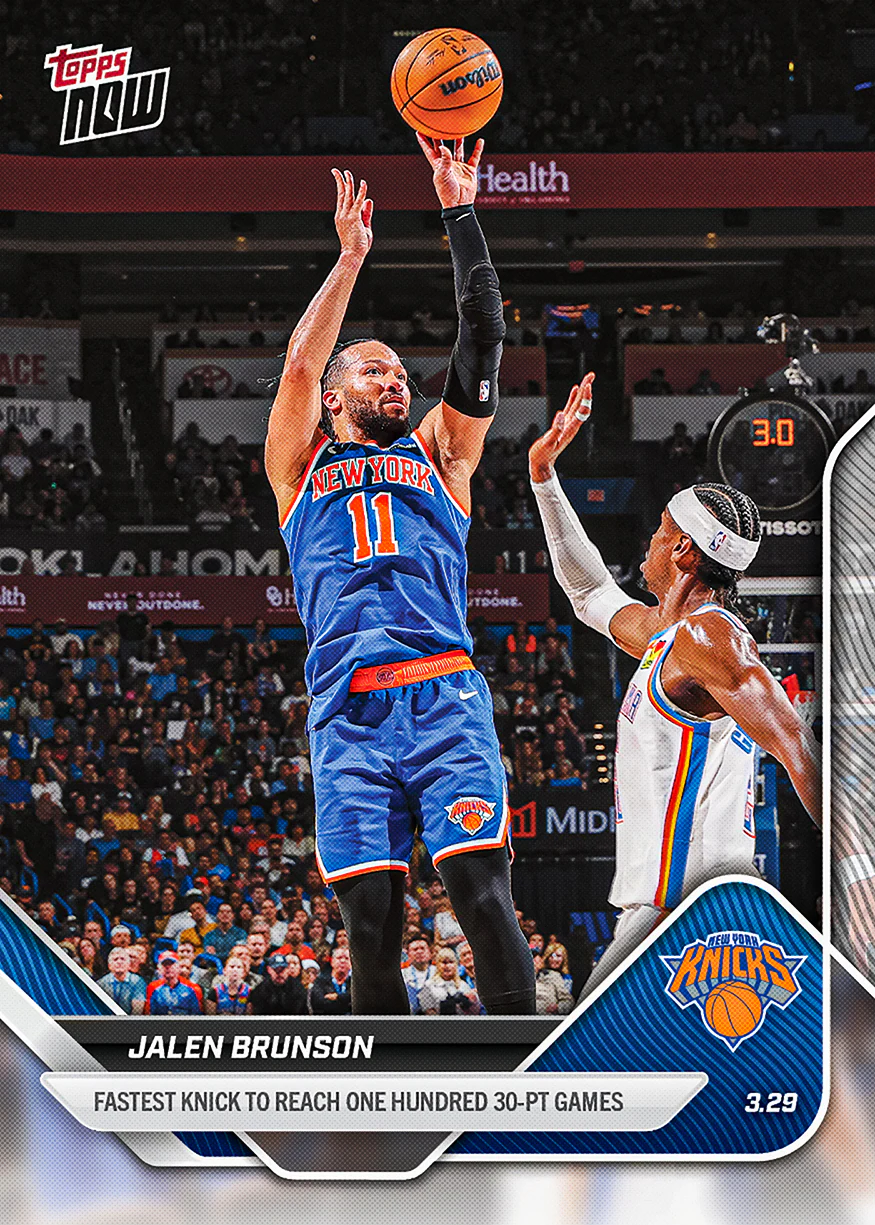 Jalen Brunson - 2025-26 NBA Topps NOW® - Card 231