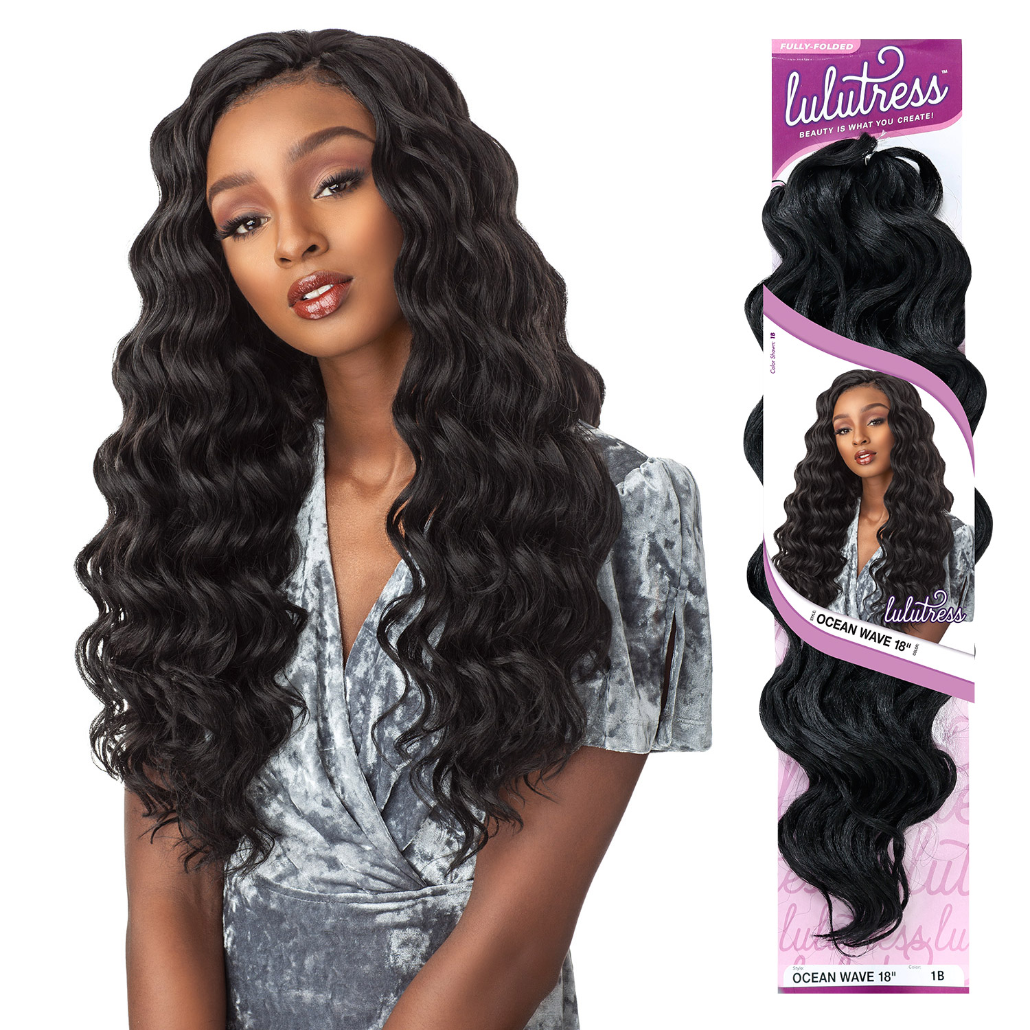 Sensationnel Synthetic Hair Crochet Braids Lulutress Ocean Wave 18