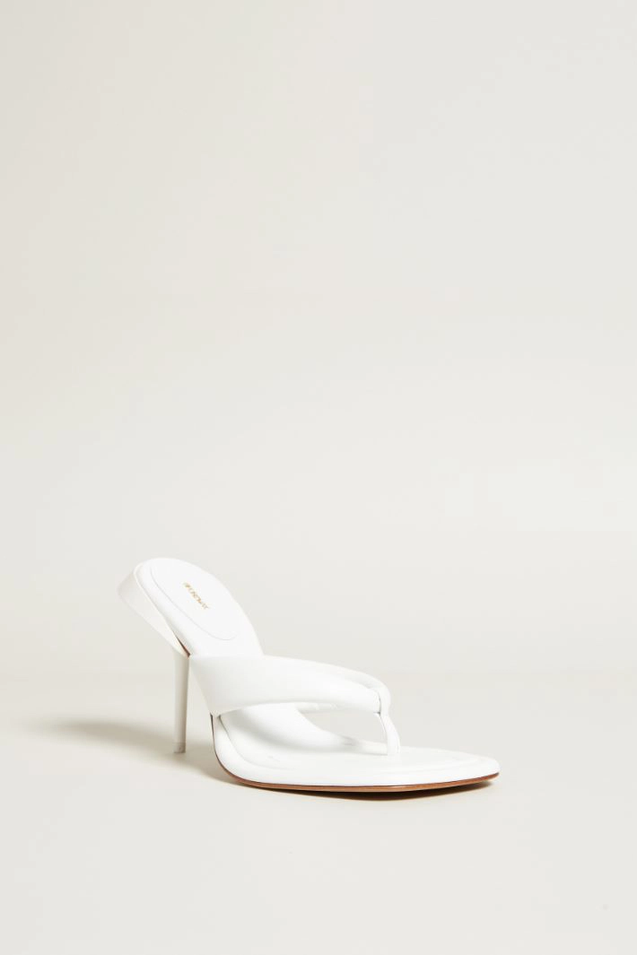 Mules with heels - WHITE