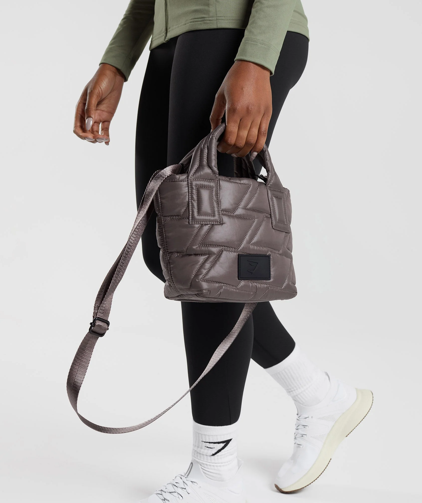 Quilted Mini Tote Cool Brown
