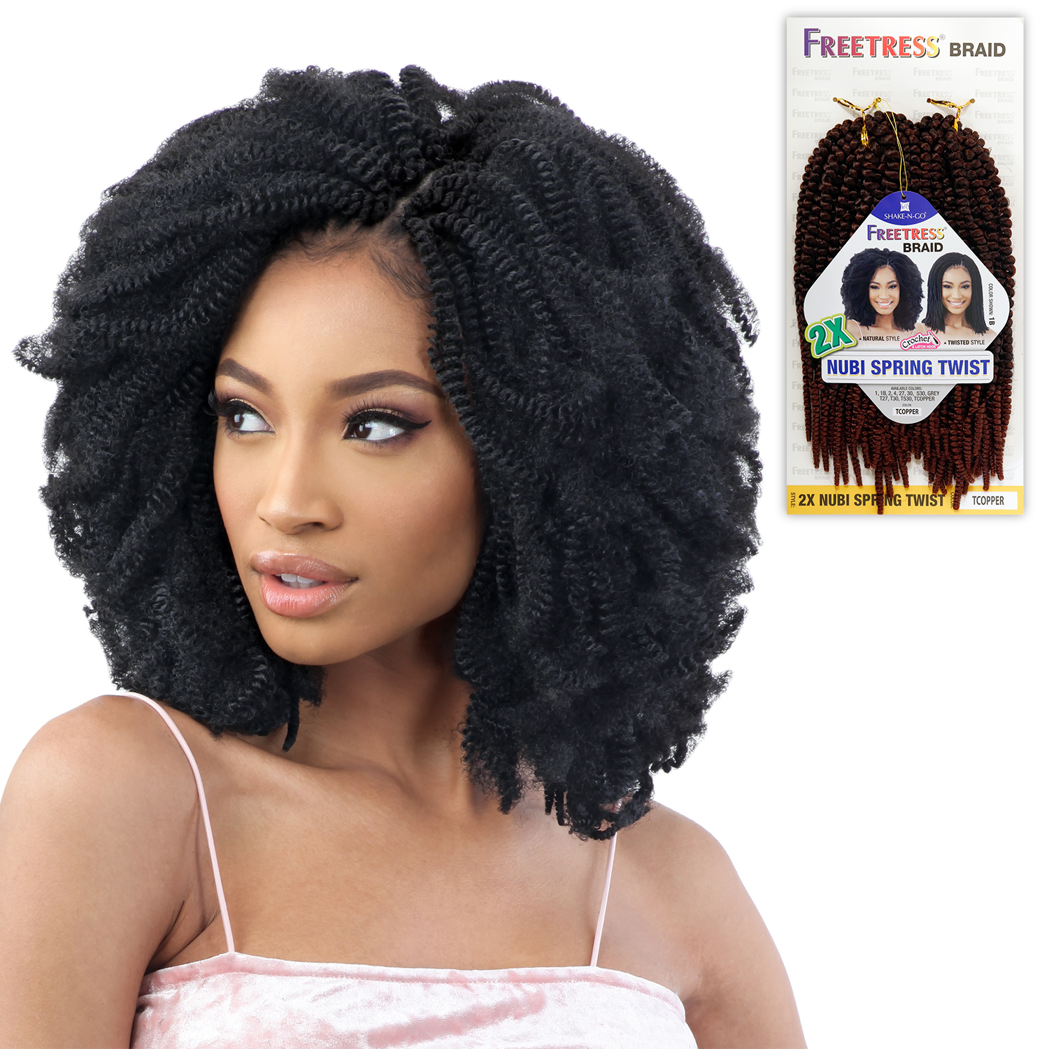 FreeTress Crochet Braids 2X Nubi Spring Twist