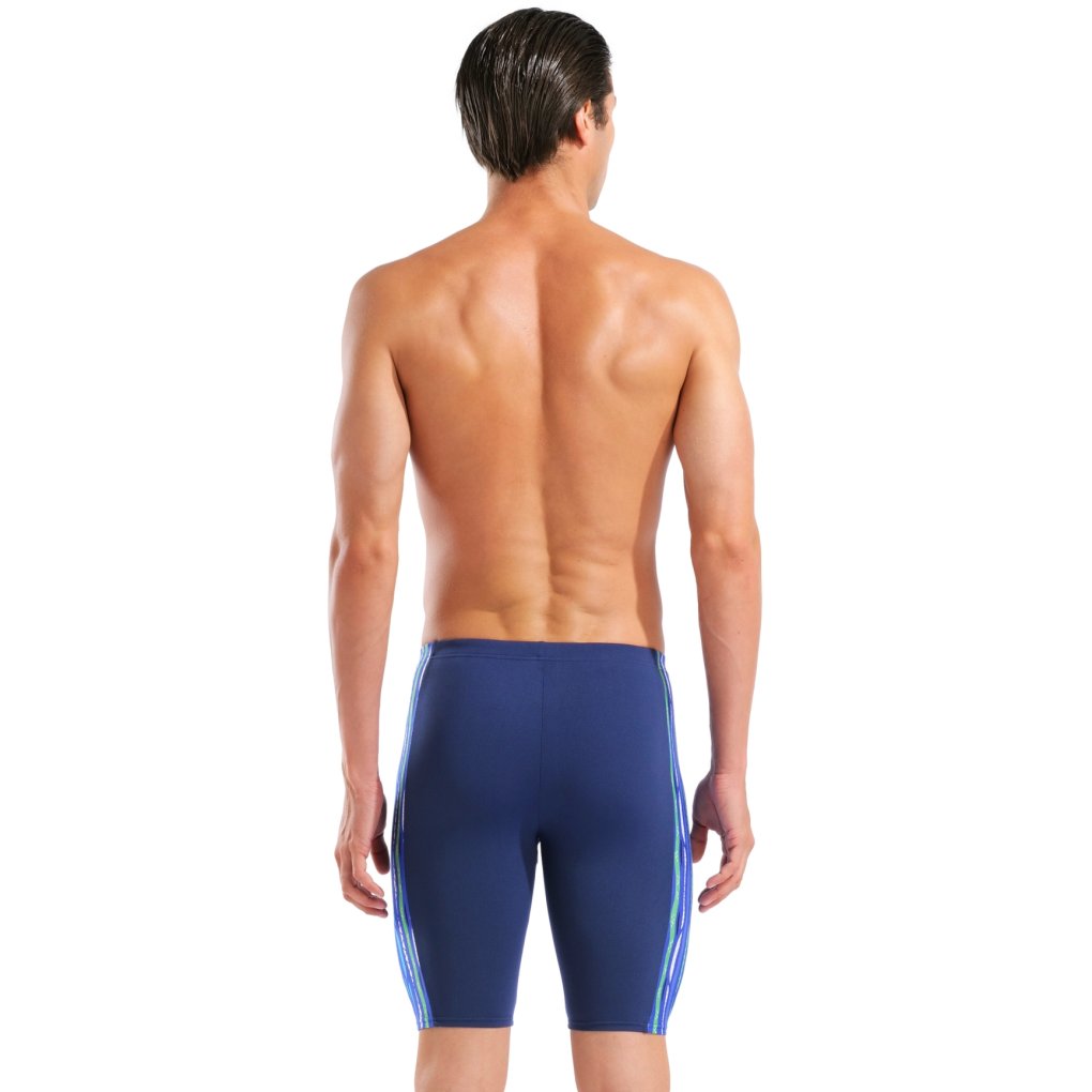 arena Performance Stripes Swim Jammer Men - Navy/Blue Multi