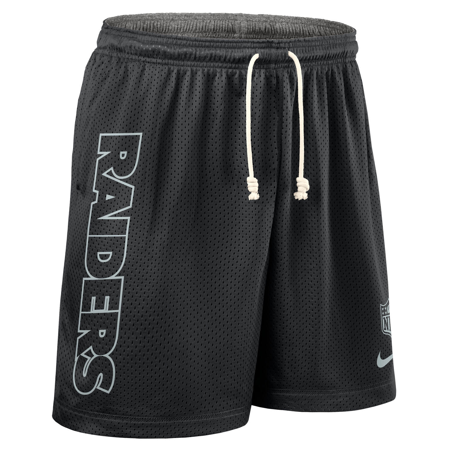 Las Vegas Raiders 2025 NFL Sideline Reversible Mesh Nike Dri-FIT Shorts Black