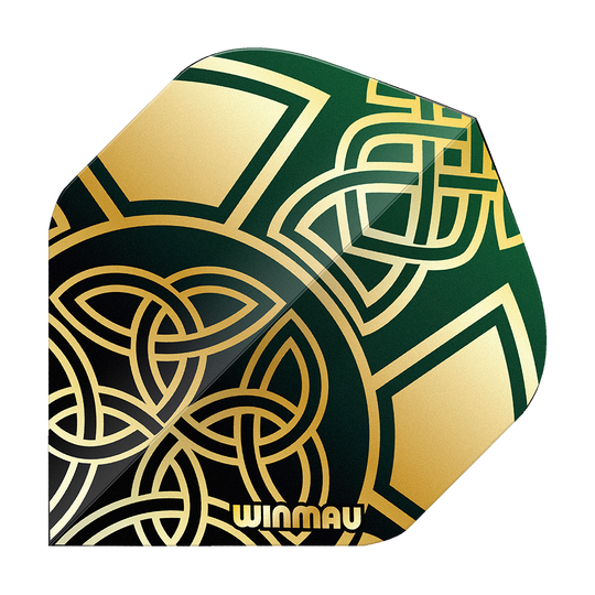 Winmau Prism Delta Brendan Dolan Celtic Knot Black Gold No2 Standard Flights