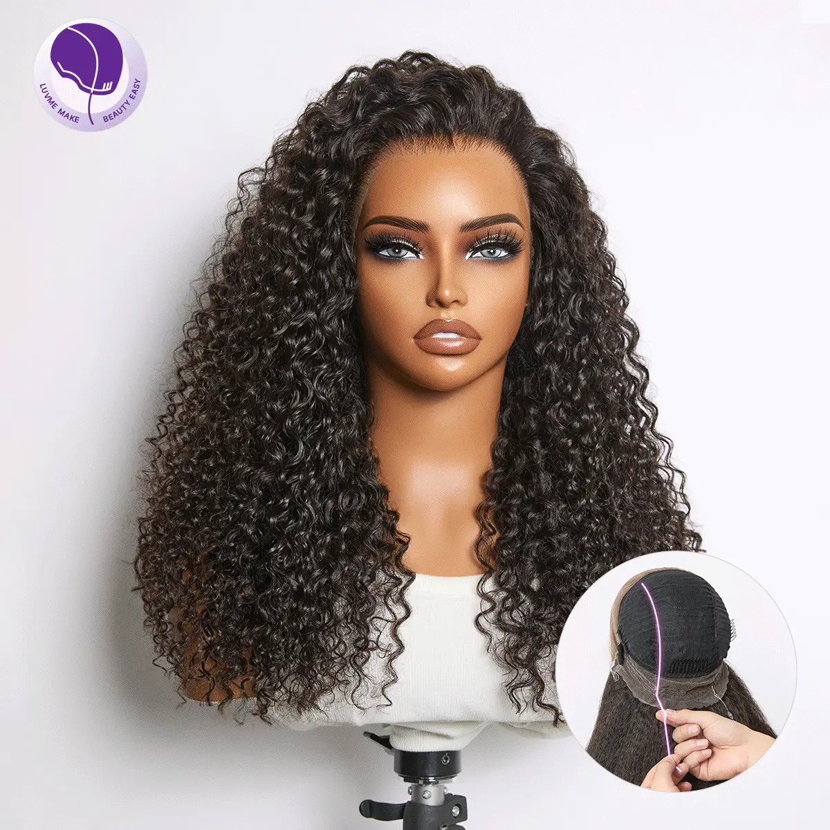 MyOwn-Fit™ 360 HD Lace Free Parting Water Wave Wig Flexi-Fit Invisi Drawstring Cap & Pre-Cut Lace