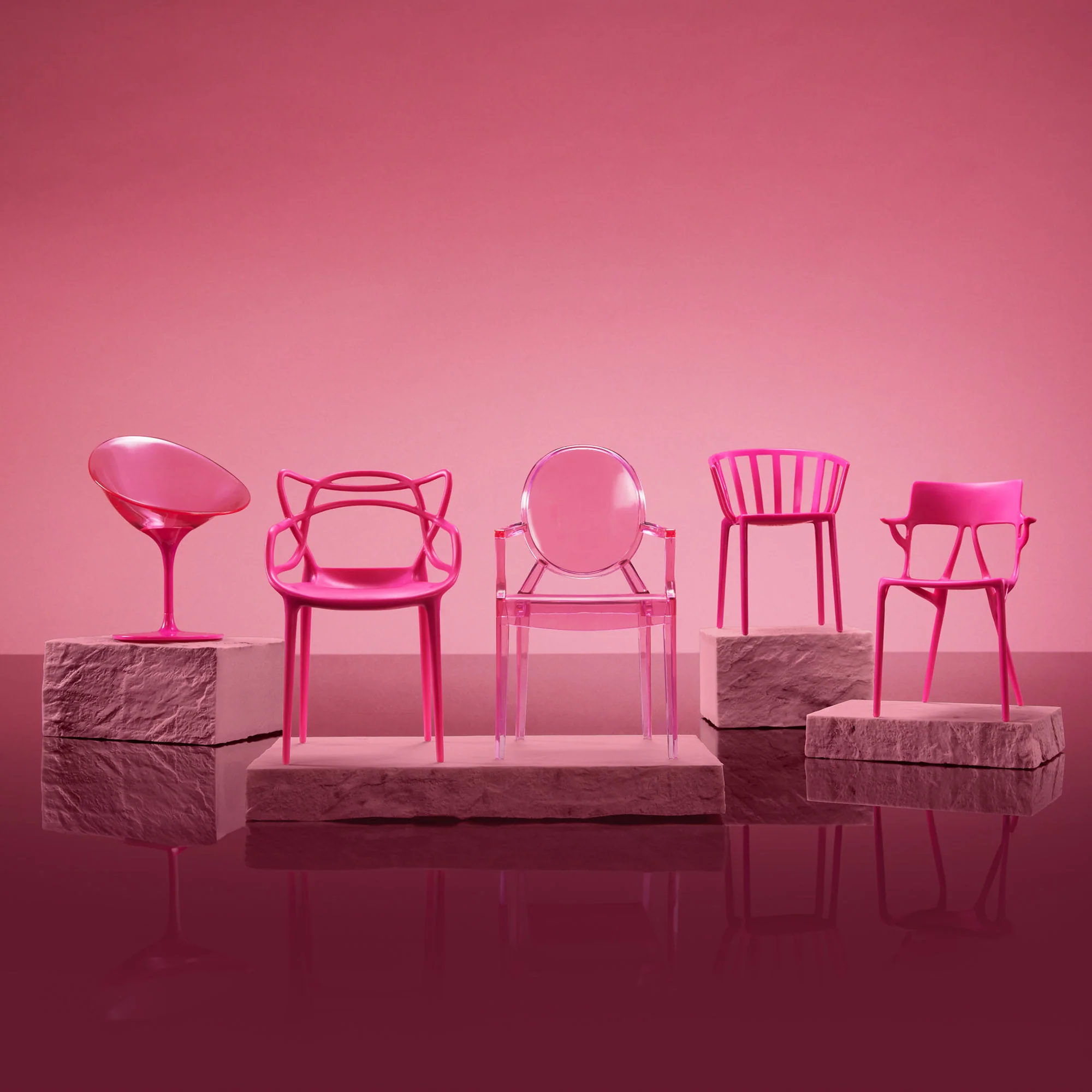 Barbie x Kartell 5-Piece Doll-Sized Chair Set