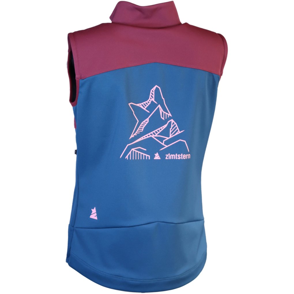 Zimtstern Xalpz Softshell MTB-Vest Women - Windsor Wine/French Navy