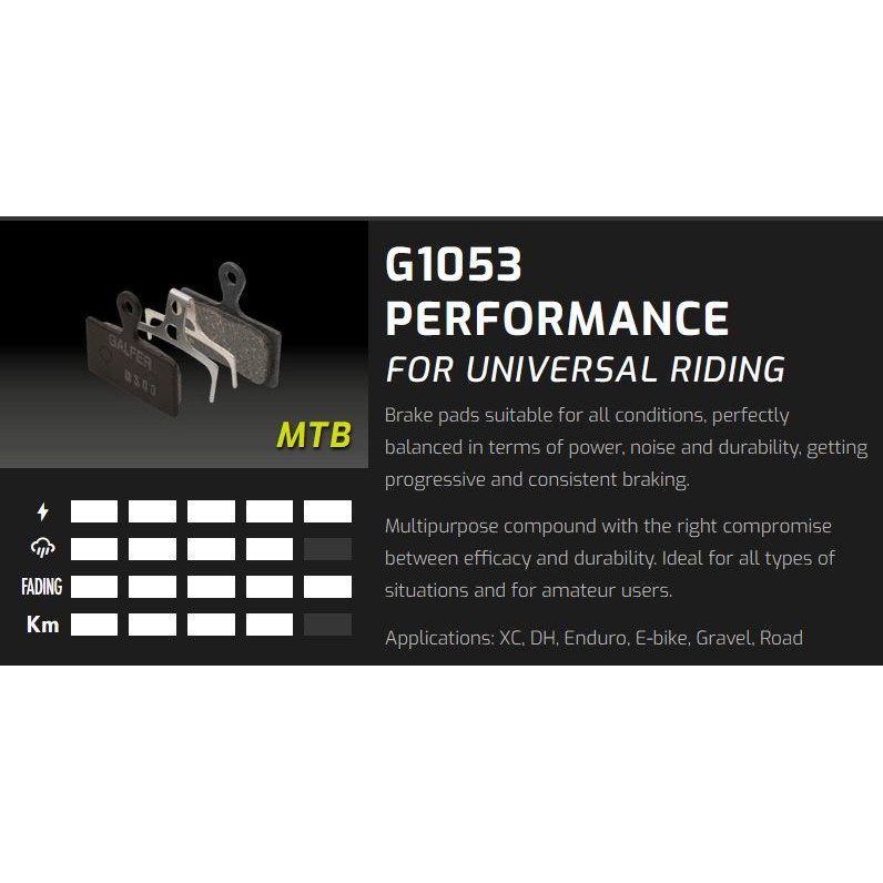 Galfer Disc Brake Pads - G1053 | Performance - FD436 | Magura MT2, MT4, MT6, MT8, MTS