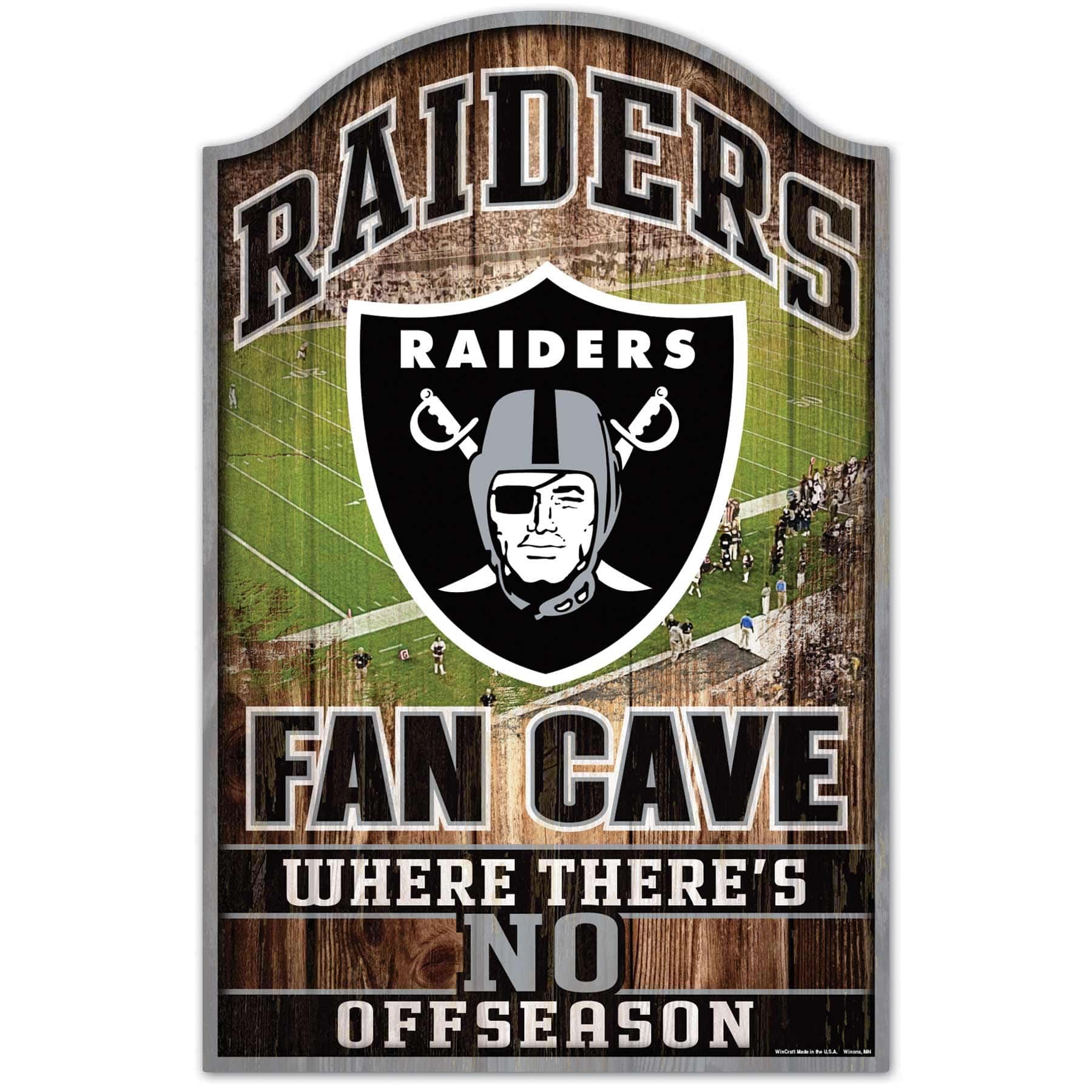 Las Vegas Raiders WinCraft NFL Fan Cave Wood Sign