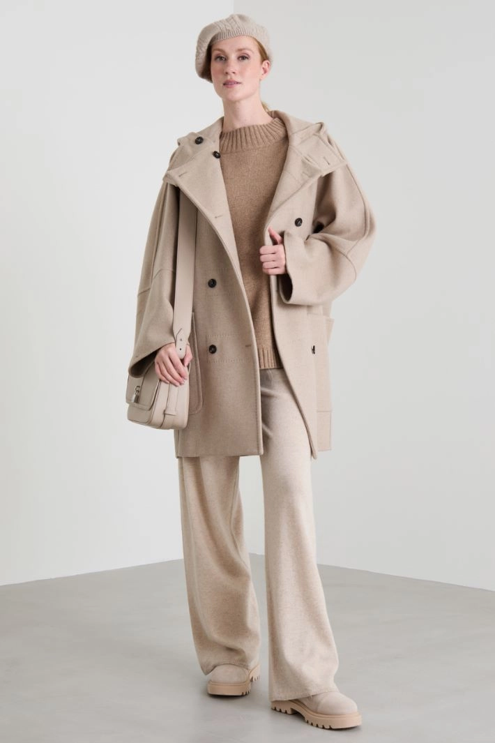 Double-breasted coat - LIGHT DOVE GREY