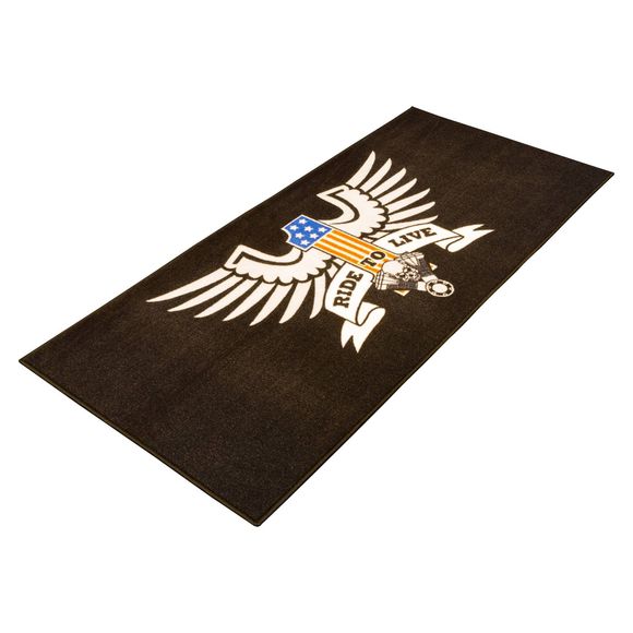 Environmental mat BIKETEK MOTO SERIES 3 AMERICAN EAGLE - RIDE TO LIVE - 190x80cm Universal - BlackRef: Bkt0021 / Grgmat60