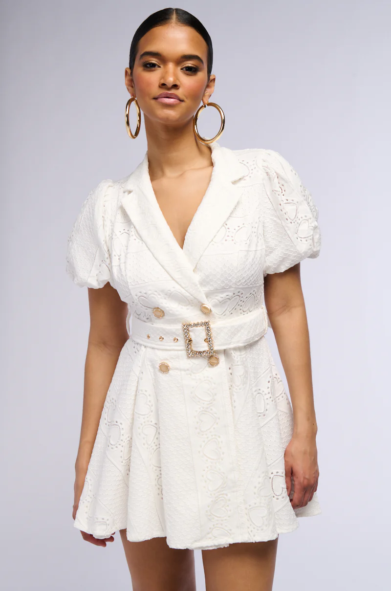 True Delight Belted Mini Dress