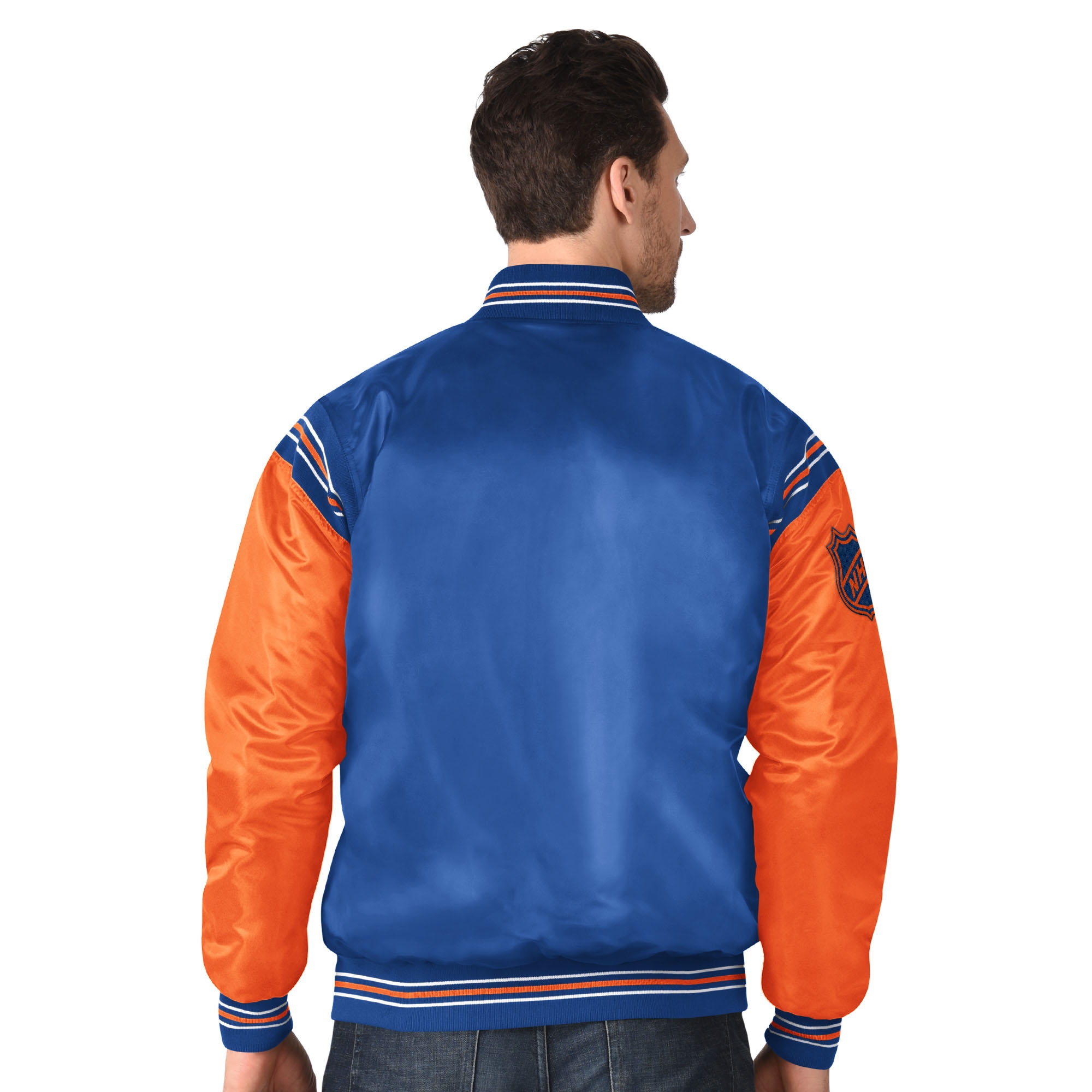 Edmonton Oilers Enforcer NHL Varsity Satin Jacket