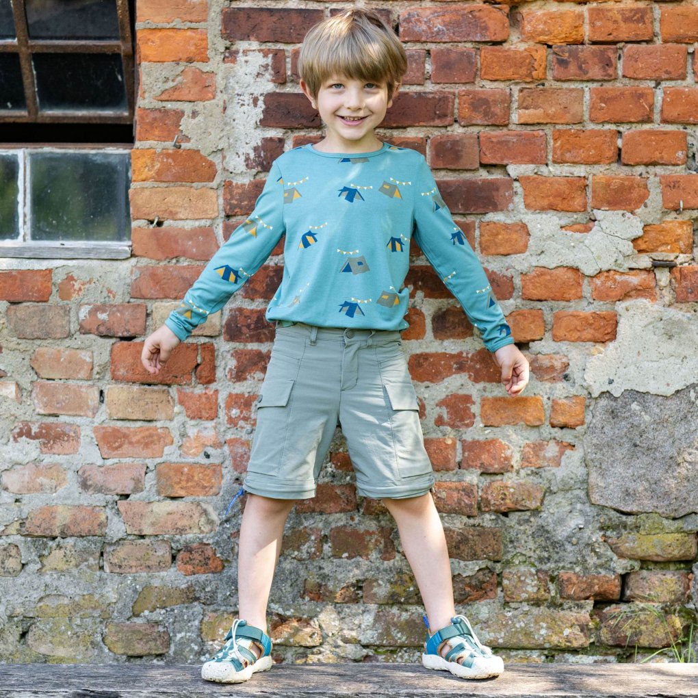 Finkid JUHANNUS SUN Jersey Longsleeve Kids - bluestone