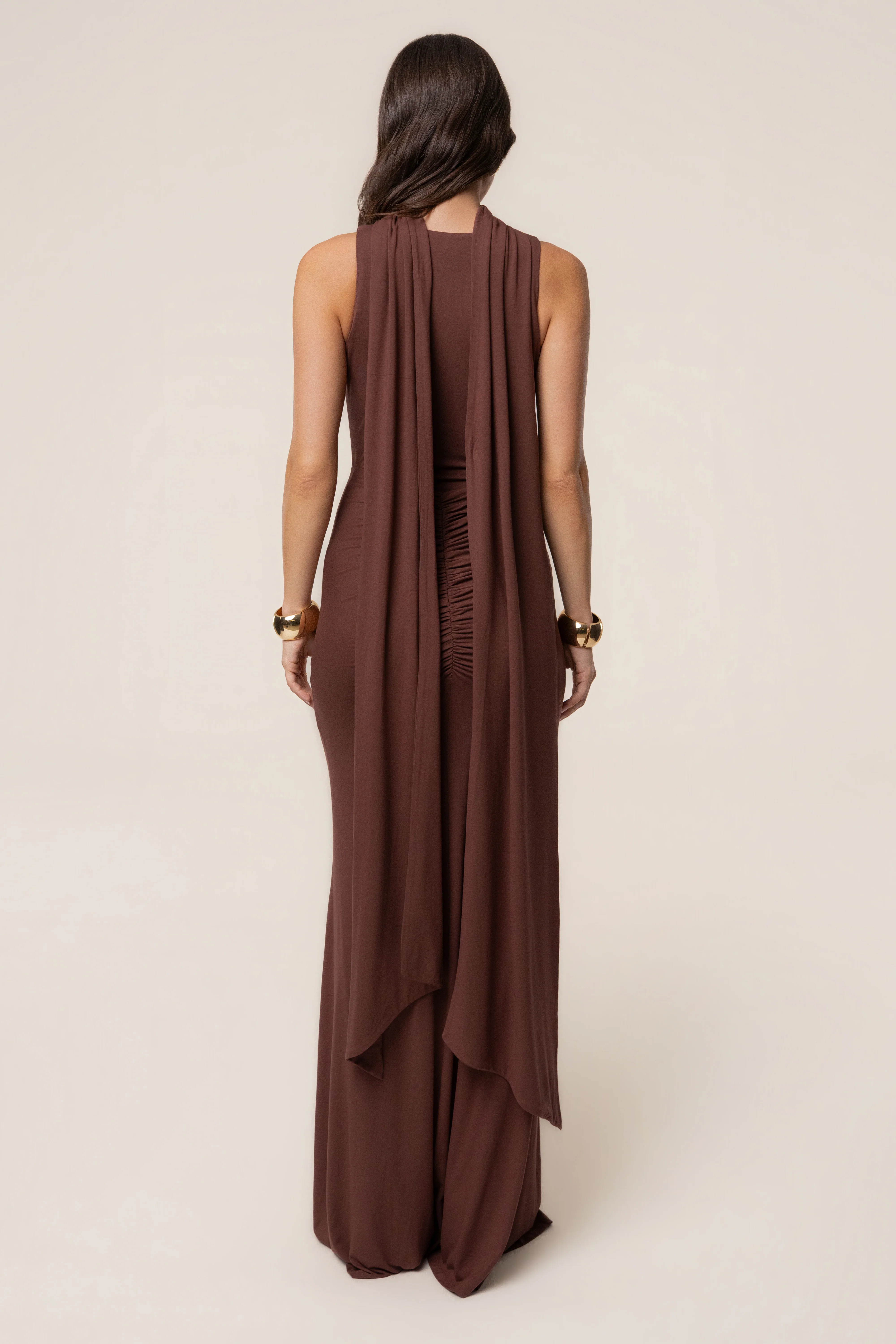 Brown Coastal Multi Skirt Set