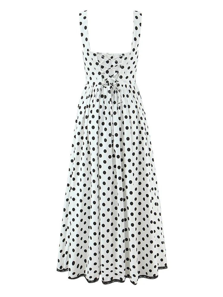 Ensle Polka Dot Midi Dress