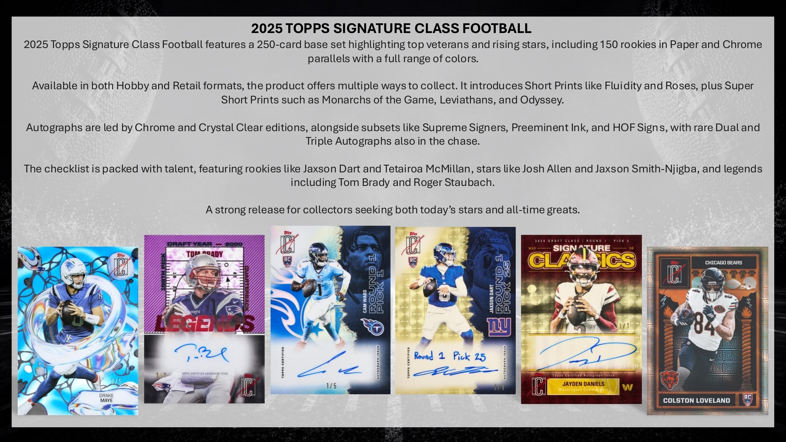 (LIVE BREAK) 2025 Topps Signature Class Football NFL Jumbo Box