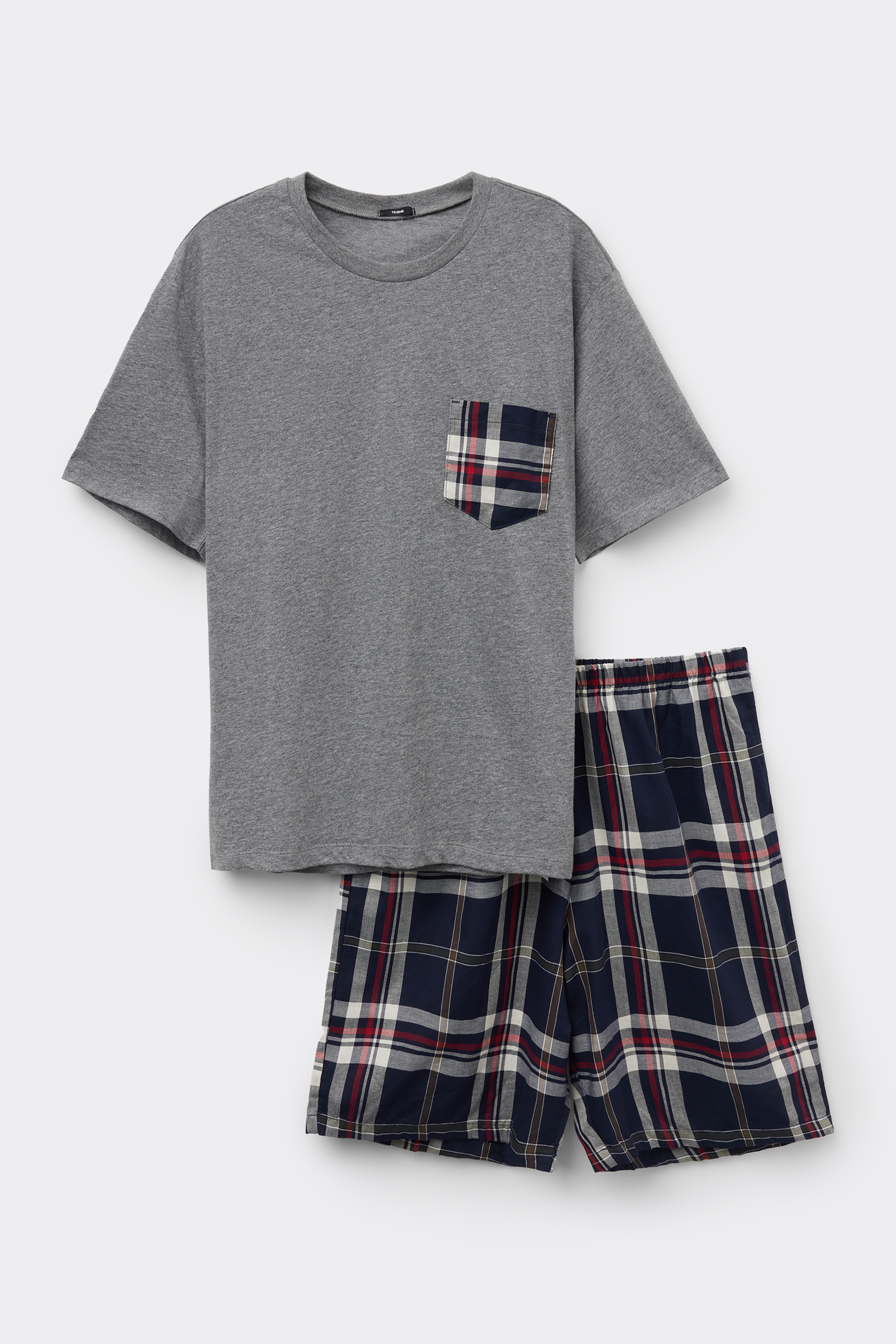Short Cotton Pyjamas with Canvas Pocket