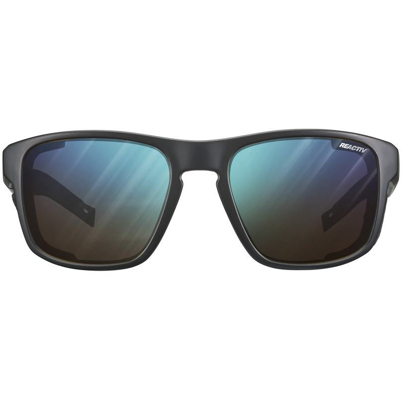Julbo Shield M Sunglasses - Black/Black - Blue Flash Reactiv 2-4