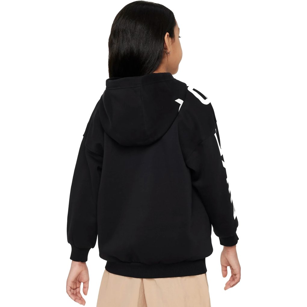 Nike Air Club Fleece Full Zip Hoodie Kids - black/white FD2960-010