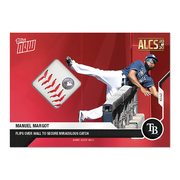 Game-used Ball Relic # to 10 - Manuel Margot - MLB TOPPS NOW® Card 403A