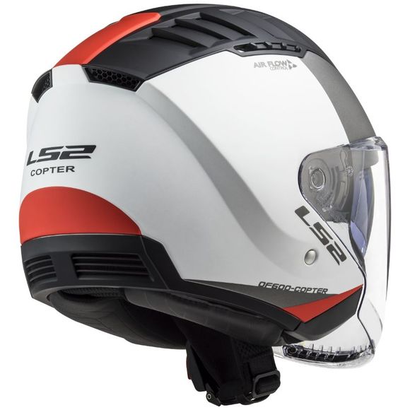 Casque jet LS2 OF600 COPTER II - URBANE - Blanc / RougeRef : LS0877