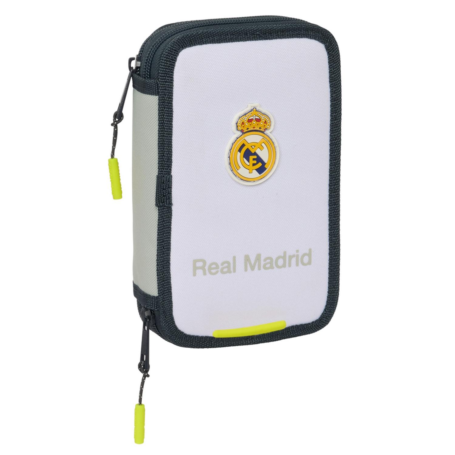 Double Filled Pencil Case White/Black