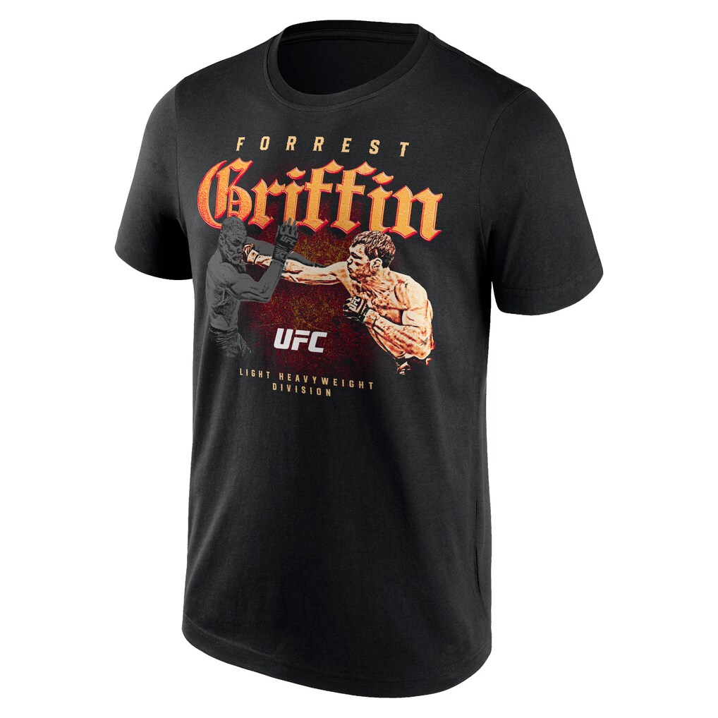 UFC Forrest Griffin Retro Bitmap T-Shirt - Black - Mens