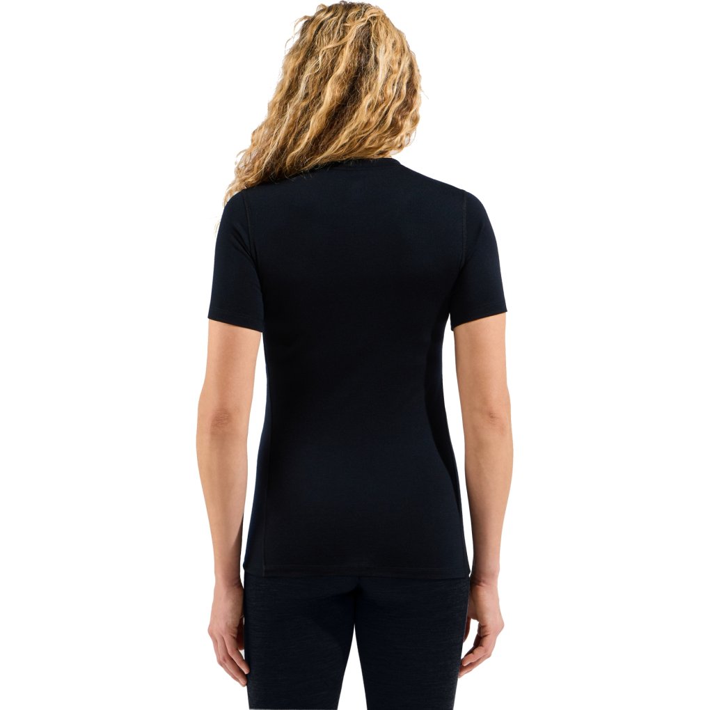 Odlo Natural Merino 200 Crew Neck Base Layer T-Shirt Women - black