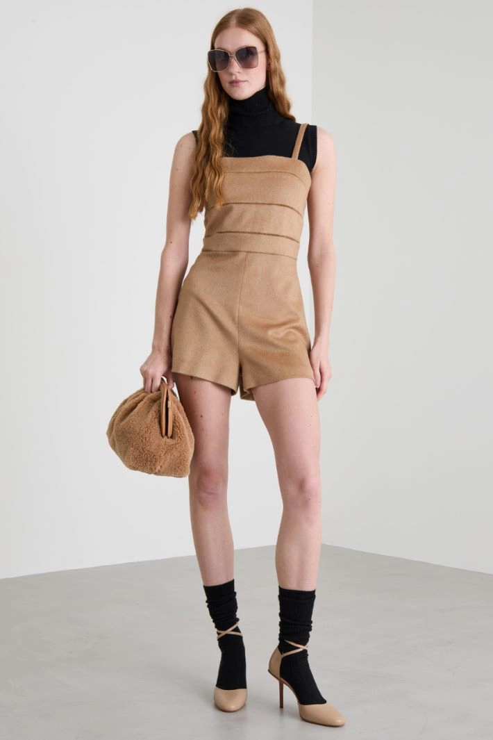 Camel hair playsuit - CAMEL