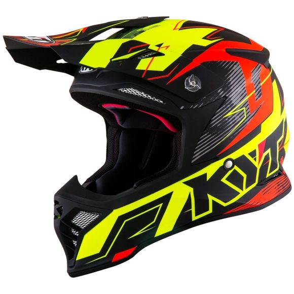 KYT SKYHAWK cross helmet - DIGGER - MATT YELLOW ORANGE 2021 - Yellow / OrangeRef: KYT0023