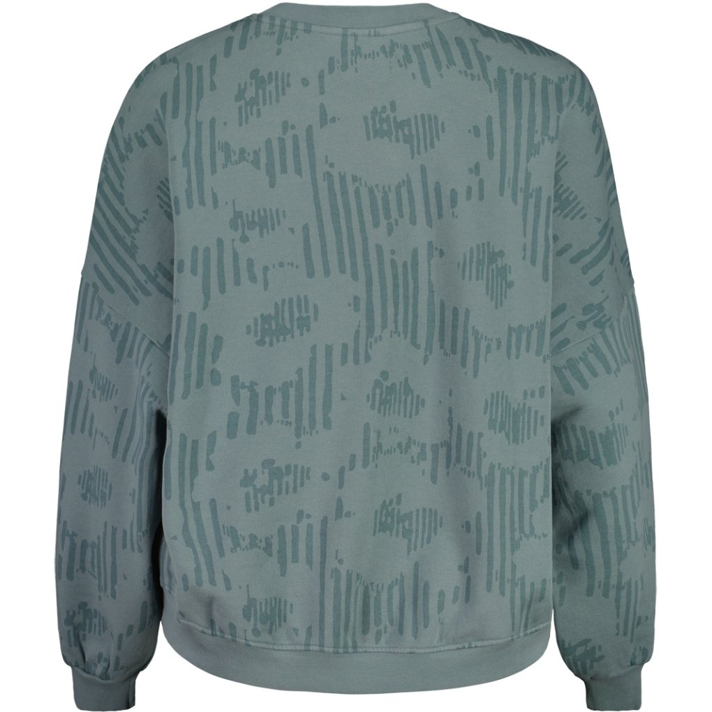 Maloja LauenaM. Organic Sweat Shirt Women - shaded sage stripeflower 1216