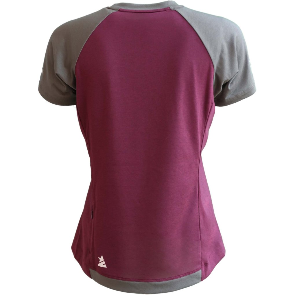 Zimtstern PureFlowz Short Sleeve Shirt Women - Windsor Wine/Dusty Olive