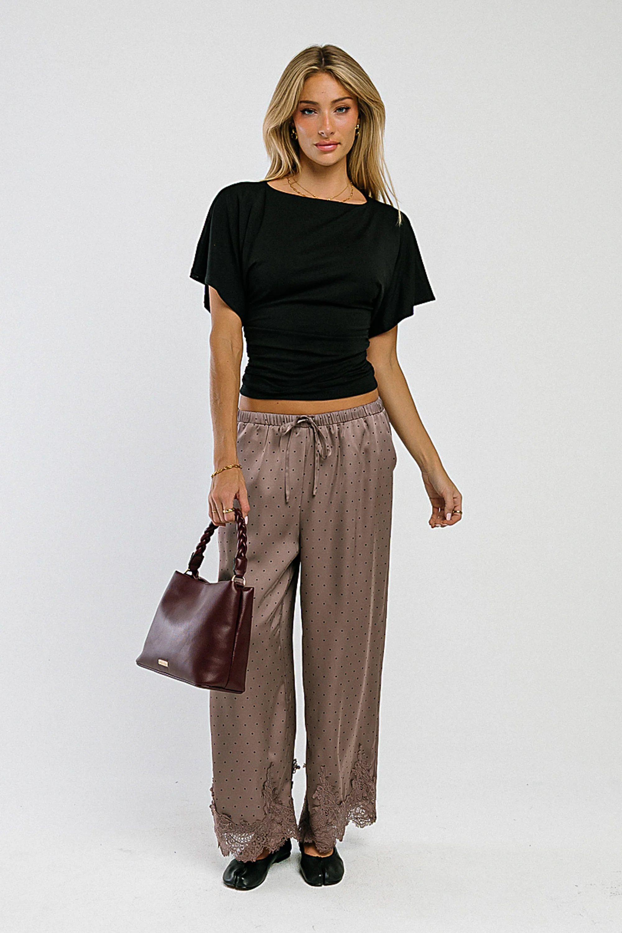 Jaida Ruched Top in Black