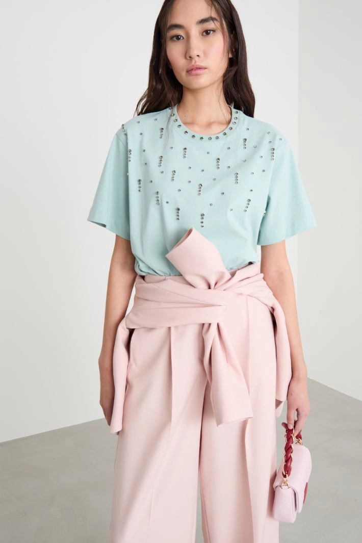 Rhinestone-embellished T-shirt - SEAWATER