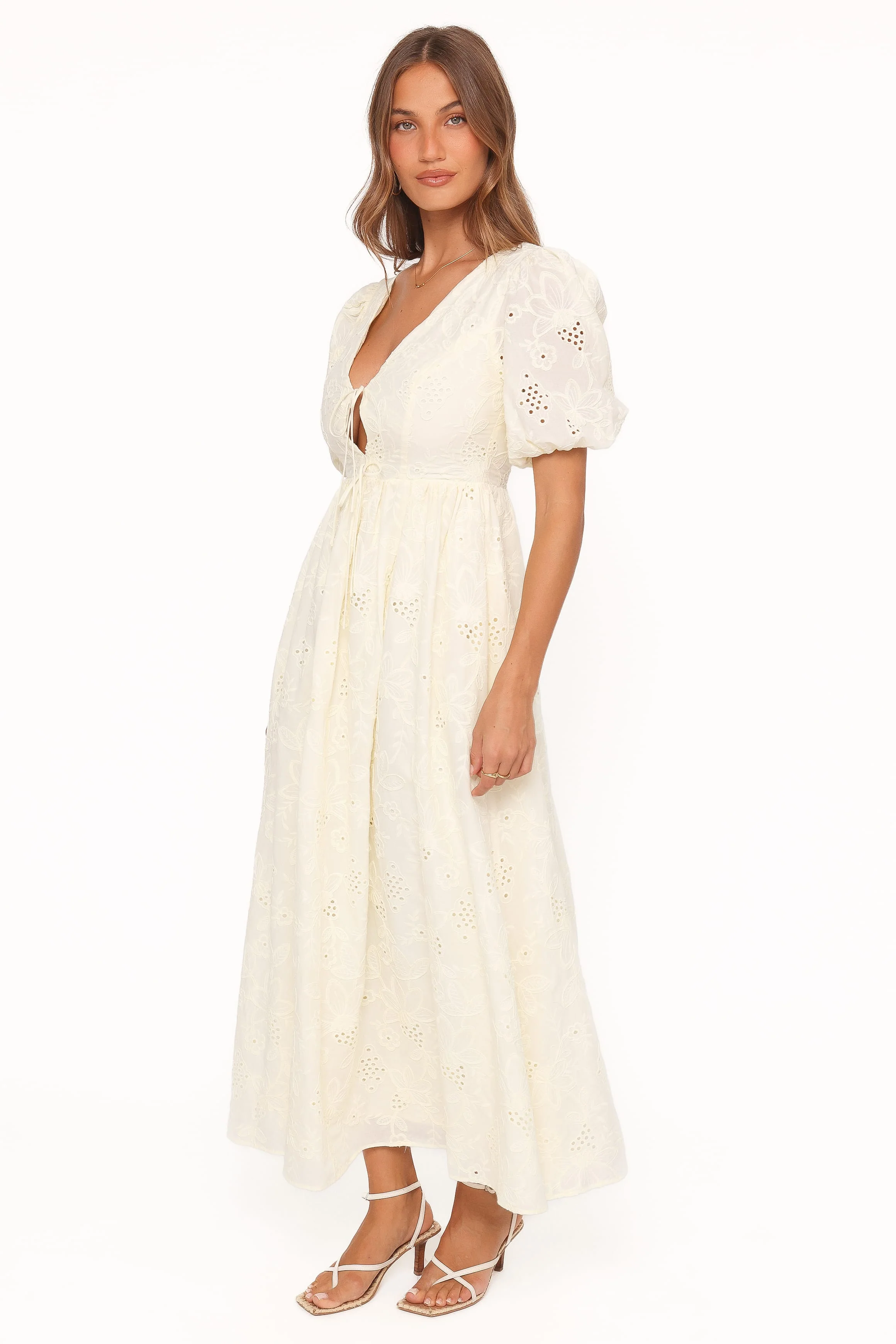 Karla Maxi Dress - Butter Yellow Broderie