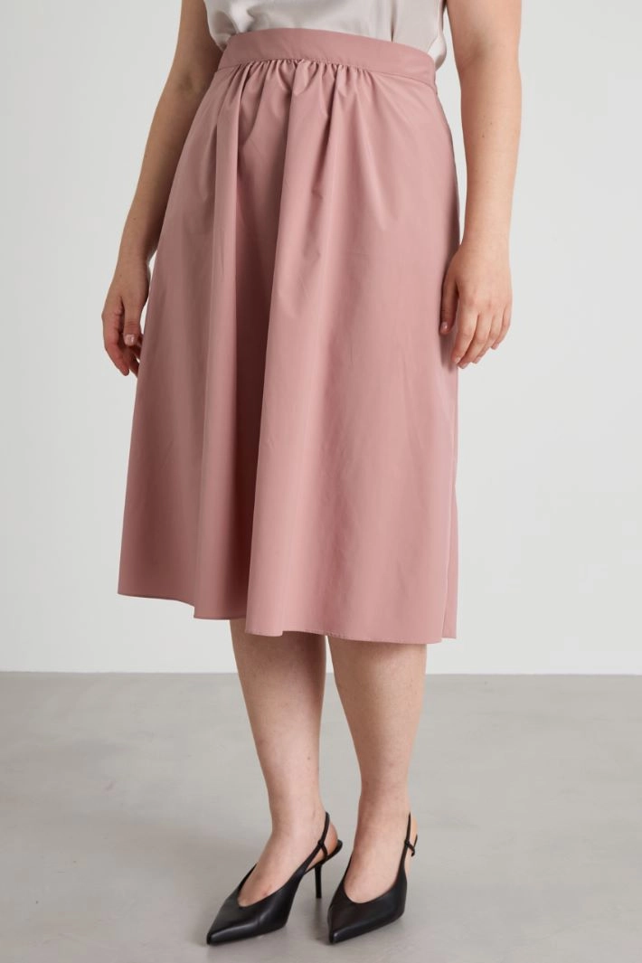 Flared taffeta skirt - ANTIQUE PINK