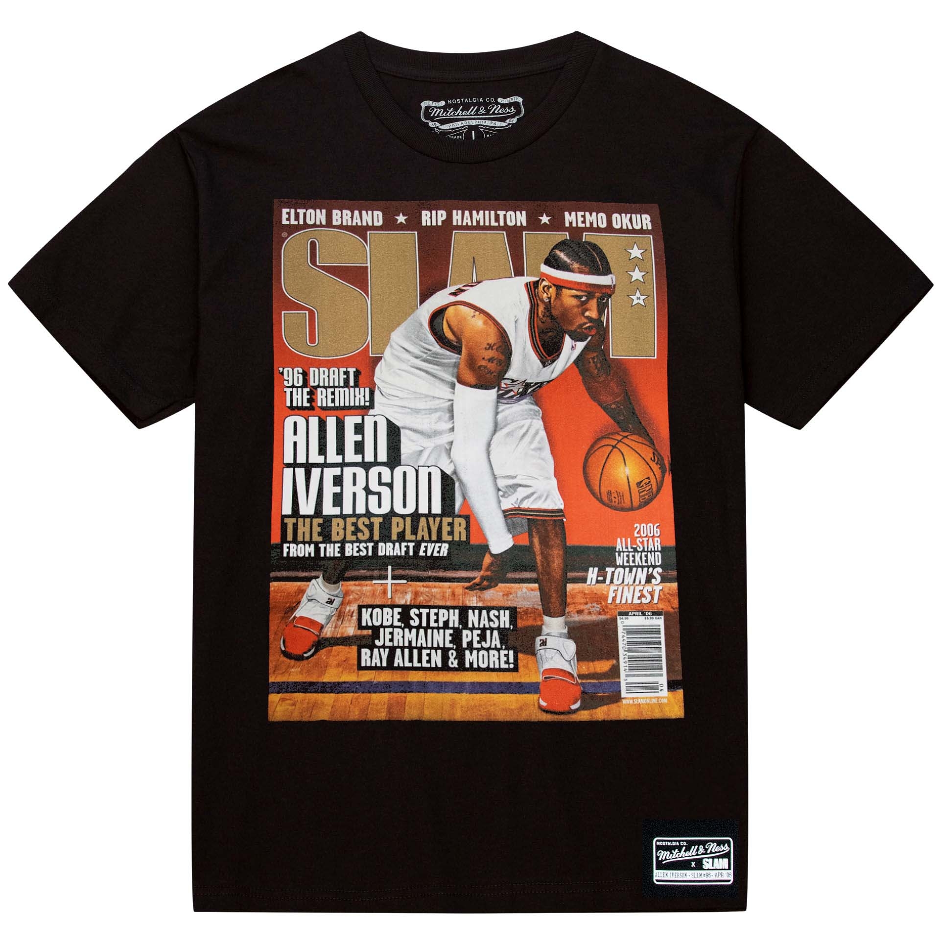 Allen Iverson Philadelphia 76ers 2006 Slam Cover NBA T-Shirt Black
