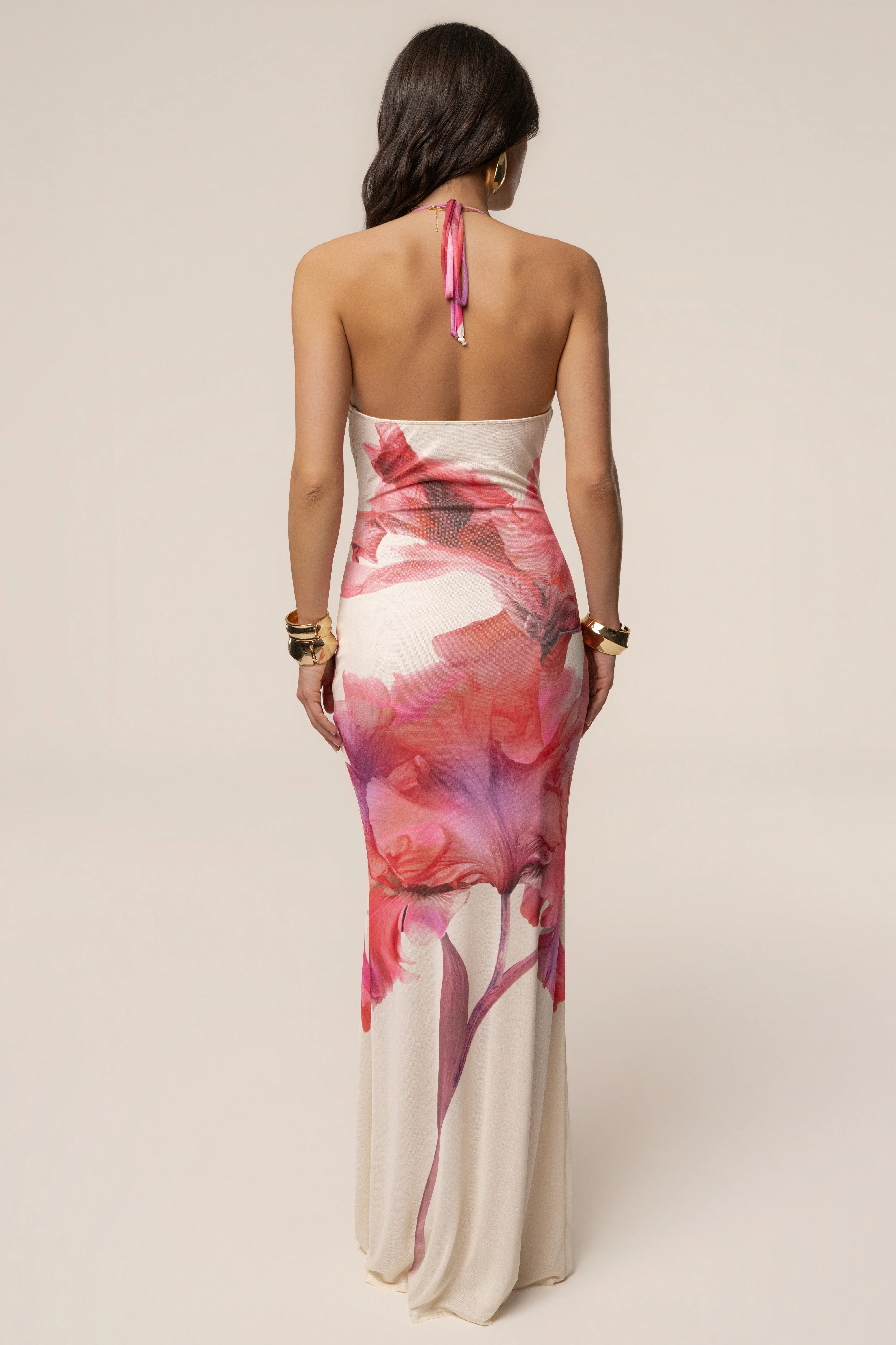 Ivory Coastal Bloom Maxi Dress