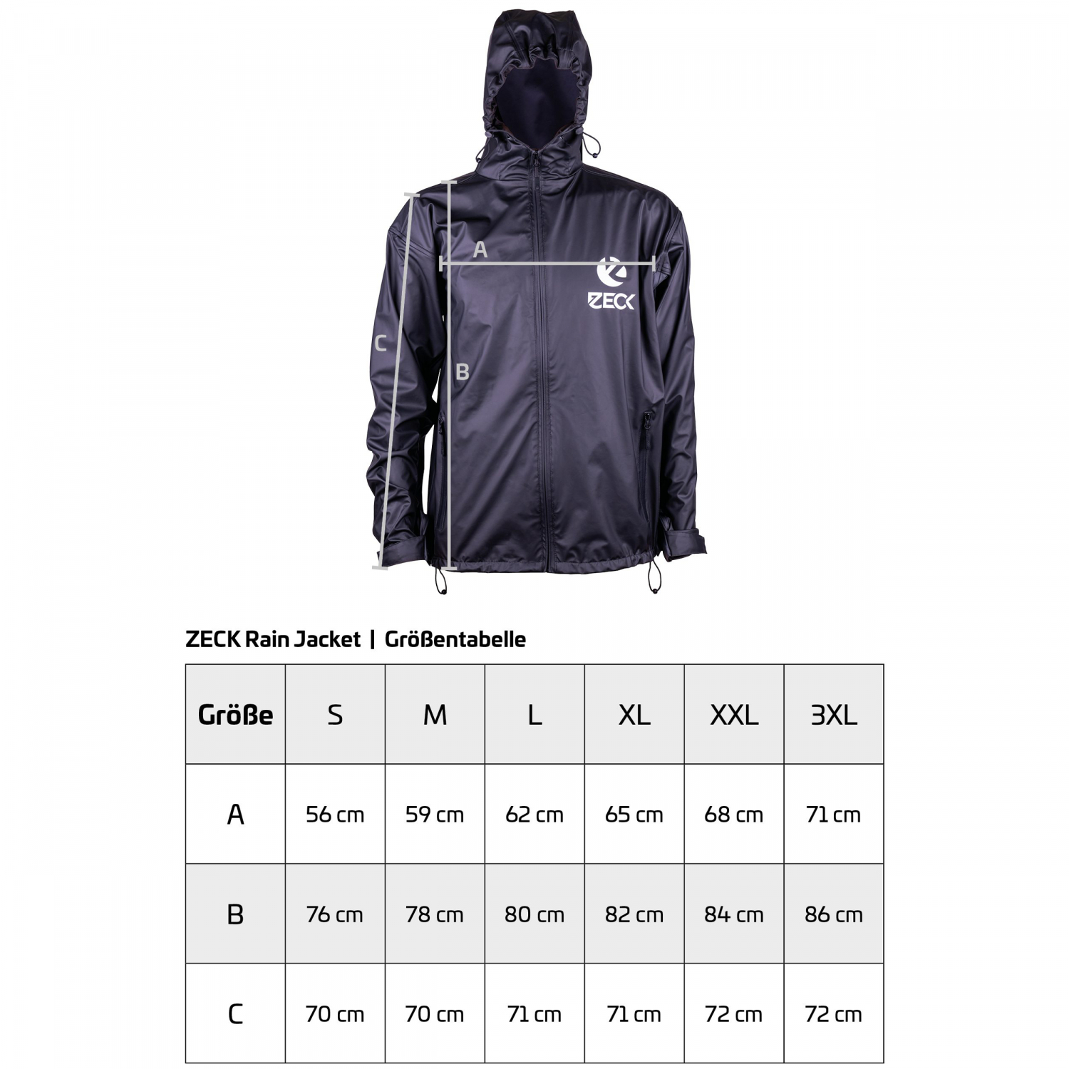 Zeck Rain Jacket Unisex (Black)