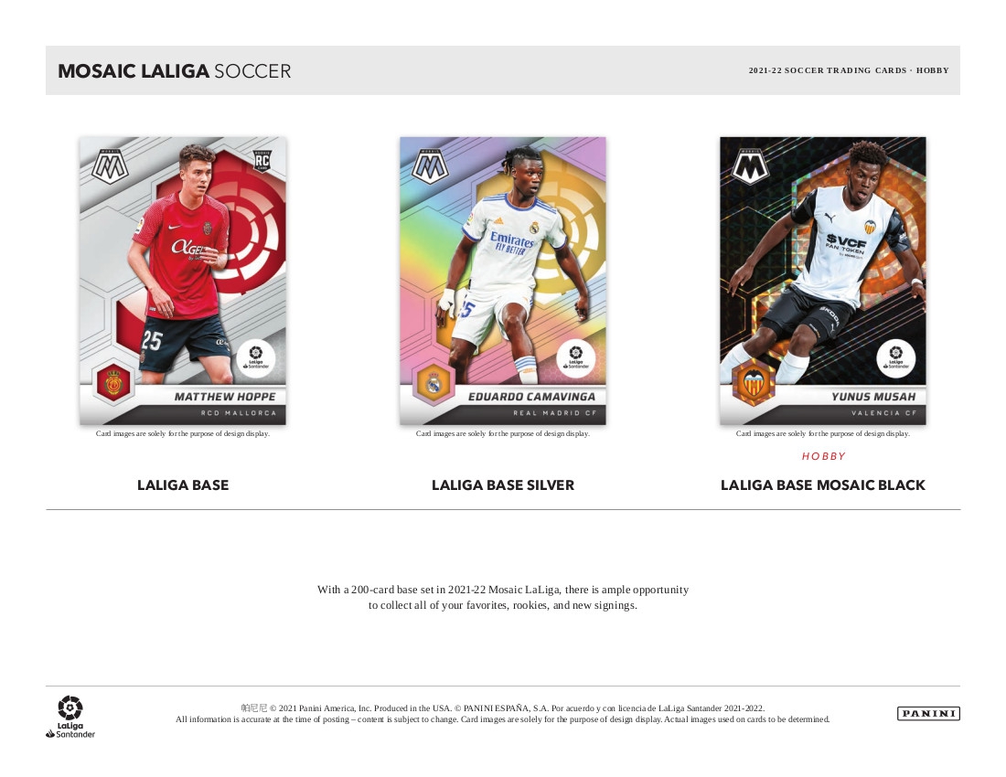 2021/22 Panini Mosaic La Liga España Soccer Hobby Box