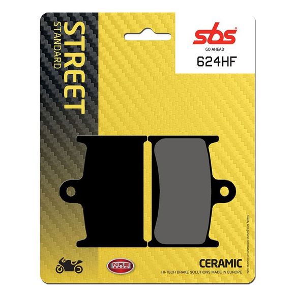 SBS 624HF Organic Front Brake PadsRef: 624HF / 624000